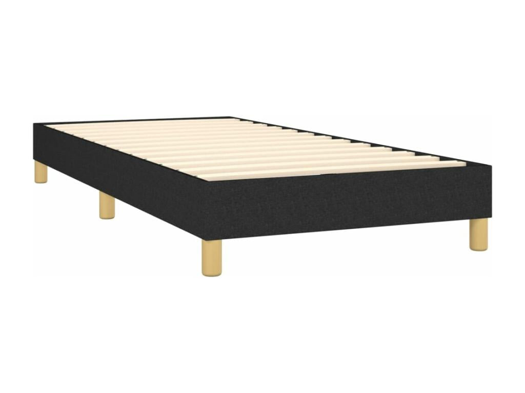 Sommier tapissier avec matelas et LED Noir 90x190 cm Tissu TOWD56003
