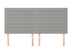 Têtes de lit 4 pcs Gris clair 100x5x78/88 cm Tissu YSKW62047