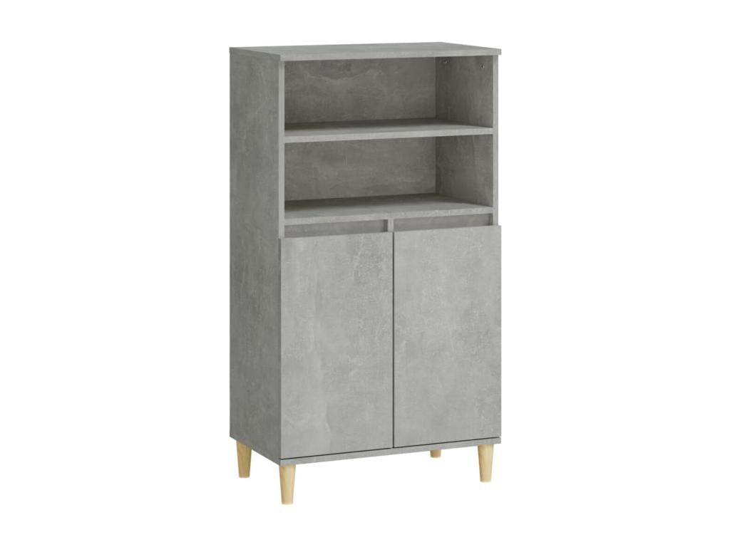 Buffet haut Gris béton 60x36x110 cm Bois d'ingénierie GDJO86329