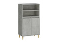 Buffet haut Gris béton 60x36x110 cm Bois d'ingénierie GDJO86329