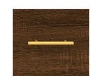 Buffet haut chêne marron 69,5x31x115 cm bois d'ingénierie AQRR78587