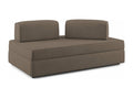 Boisona Canapé sans pouf extractible et dossier amovible en tissu imperméable T02 200 cm brun BGEE75977