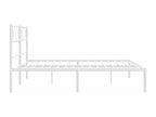 Cadre de lit en métal blanc, 120 x 200 cm