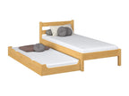 Lit gigogne en bois N01 Pin Naturel 120x200 EENB28231