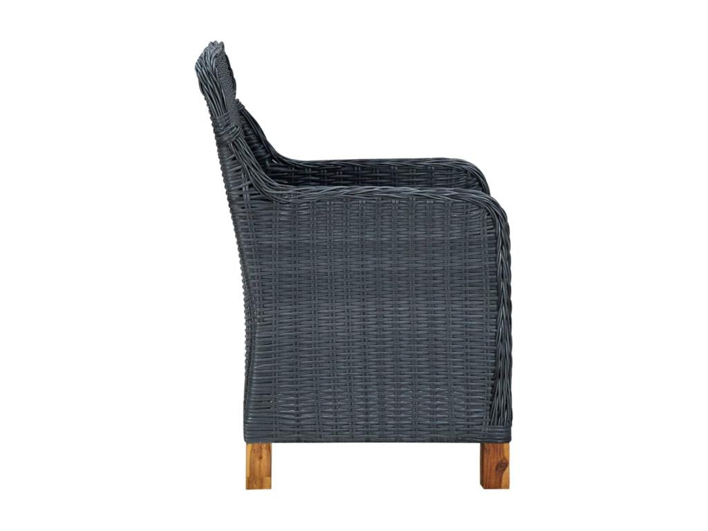 Ensemble de salle à manger de jardin 7 pièces Gris foncé EJAU83302