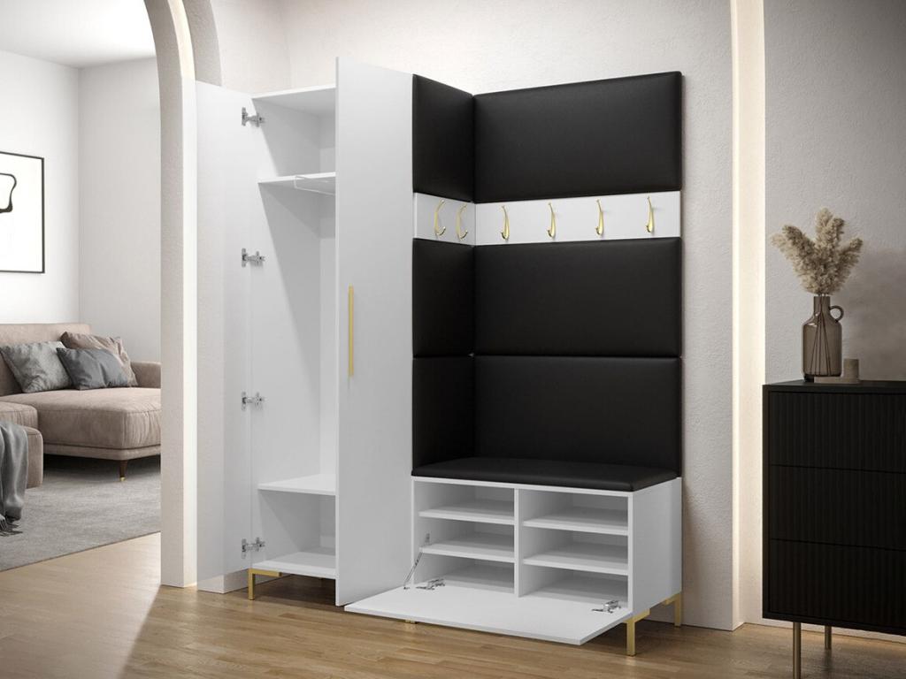 Meuble d'entrée Boisona 100 196x158x44cm Craft chêne Stratifié - Tapisserie DATU41806