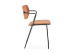 Lysvia - Lot de 2 chaises en simili cuir et métal - Rouille JSOK60879