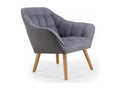 Fauteuil Scandinave Matelassé Boisona 83cm Gris MPGS00507