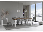 Console extensible 90x40/196 cm Boisona Petit dessus Noyer - structure Frêne Blanc FSNP18317