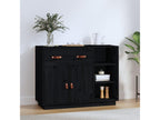 Buffet Noir 98,5x40x75 cm Bois massif de pin NGRI35997