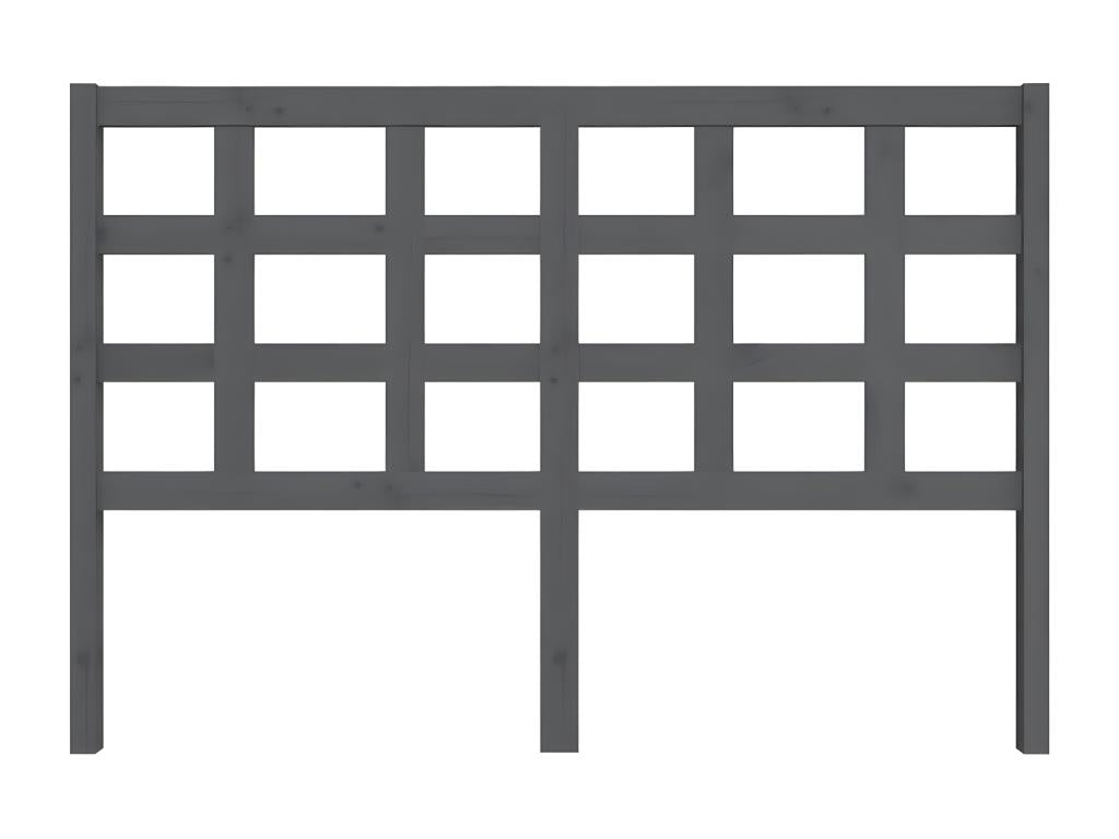 Lit en bois massif gris, 145,5 x 4 x 100 cm