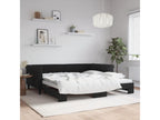 Lit de jour avec lit gigogne noir 100x200 cm velours YIYI29607