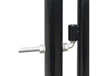 Portail simple de clôture Noir 100x125 PBQY69547
