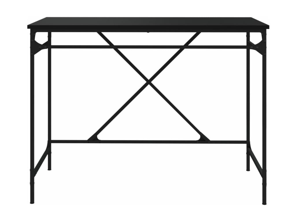 Bureau noir 100x50x75 cm bois d'ingénierie et fer INNA05373