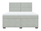 Sommier à Boisona de lit et matelas Gris clair 180x200cm Velours TVXD85641