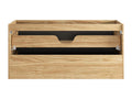 Meuble simple vasque encastrée 120cm 2 tiroirs Boisona Noir et bois IIOH47527