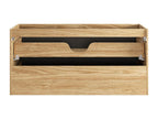 Meuble simple vasque encastrée 120cm 2 tiroirs Boisona Noir et bois IIOH47527