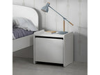 Boisona - Chevet 1 Porte avec Rebords Blanc EMFU47669
