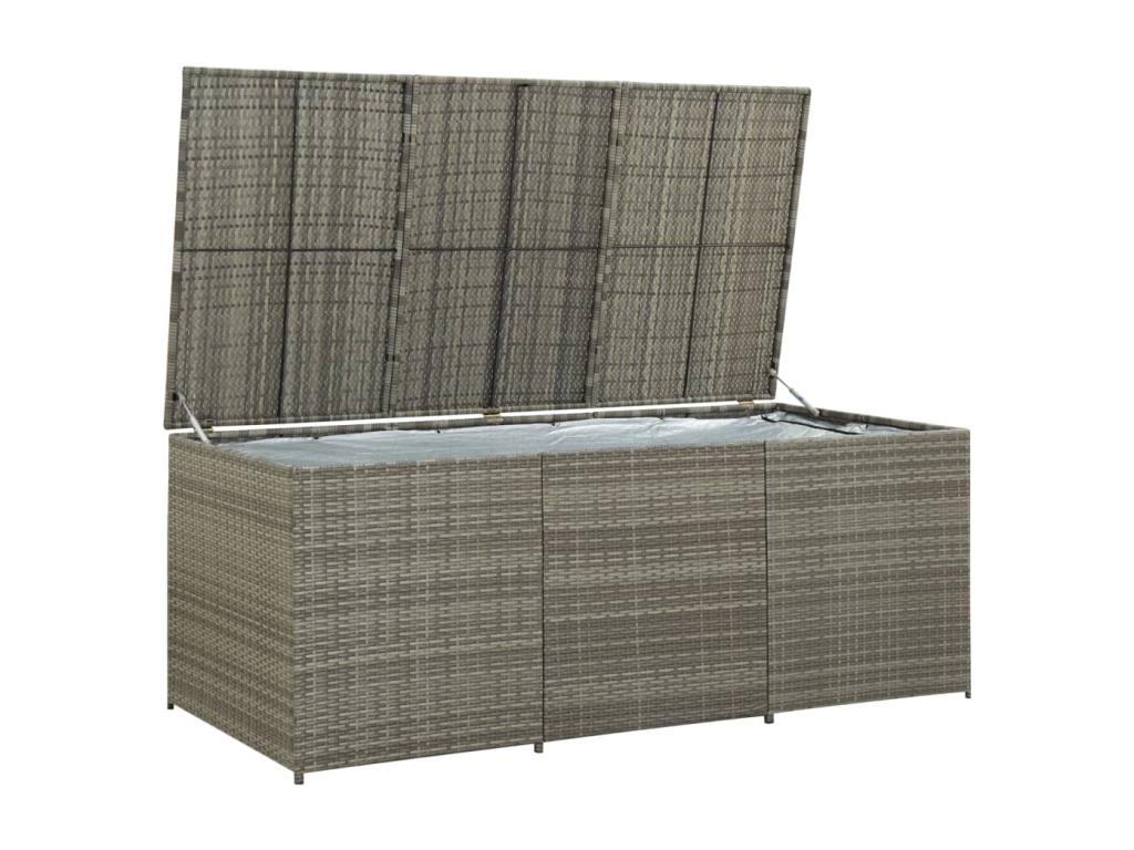 Coffre boîte meuble de résine grise 180x90x75 cm 02 0013119 BKAM27224