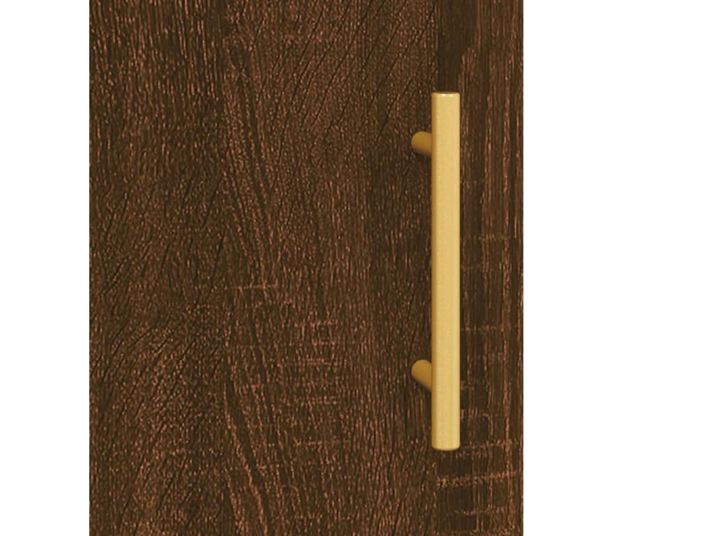Buffet haut chêne marron 69,5x31x115 cm bois d'ingénierie AQRR78587