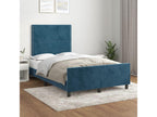 Cadre de lit avec tête de lit Bleu foncé 120x200 cm Velours MRAQ97950