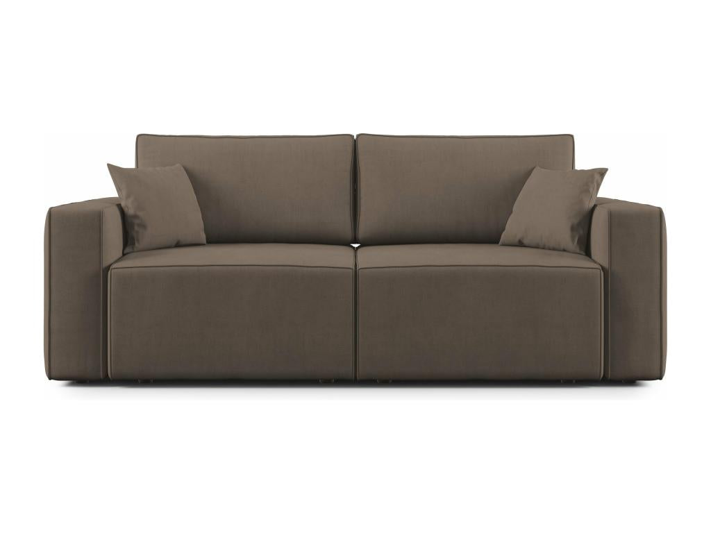 Boisona Canapé avec assise extractible en tissu imperméable T02 180 cm marrone JJYY23187