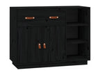 Buffet Noir 98,5x40x75 cm Bois massif de pin NGRI35997