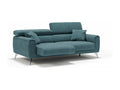 Boisona Canapé avec assises coulissantes en tissu doux imperméable T02 199 cm Bleu Canard VZNH41167