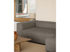 Canapé d'angle droit 3/4 places en bouclé couleur gris foncé 250x175cm DEHJ27186