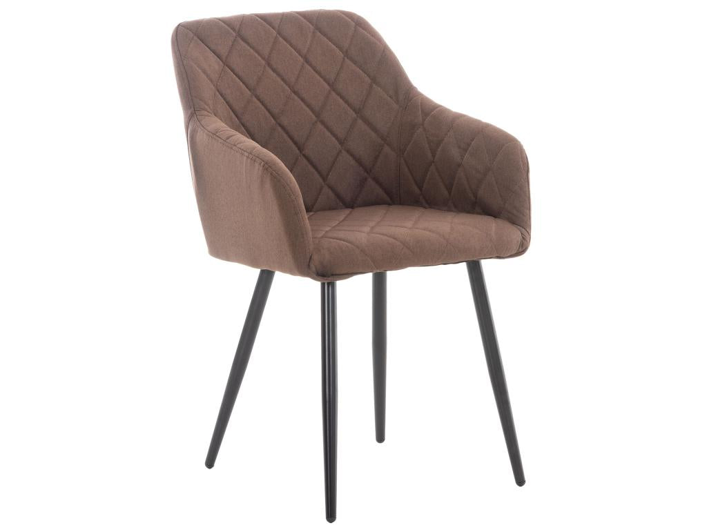 Chaise gondole - Tissu / Métal - Marron - Lysvia HNCR34142