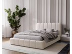 Boisona Lit coffre 200x200 Boisona Lit Rembourré avec Rangement - Lit bouclé Crème Anthology 1 SYIK30998