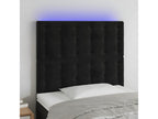 Tête de lit à LED Noir 80x5x118/128 cm Velours QBHI87786