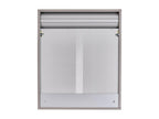 Meuble Haut de Cuisine Imitation Aluminium 2 Etagères L 60 H 72 P 35 cm QSBX46178