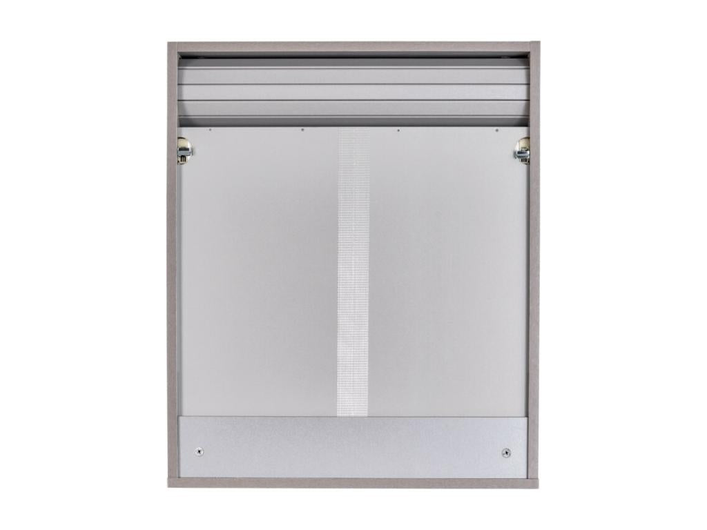 Meuble Haut de Cuisine Imitation Aluminium 2 Etagères L 60 H 72 P 35 cm QSBX46178