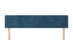 Tête de lit avec oreilles Bleu foncé 183x16x78/88 cm Velours XGMU84940