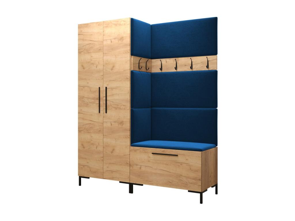 Meuble d'entrée 100 196x158x44cm Craft chêne Stratifié - Tapisserie WPUP94392