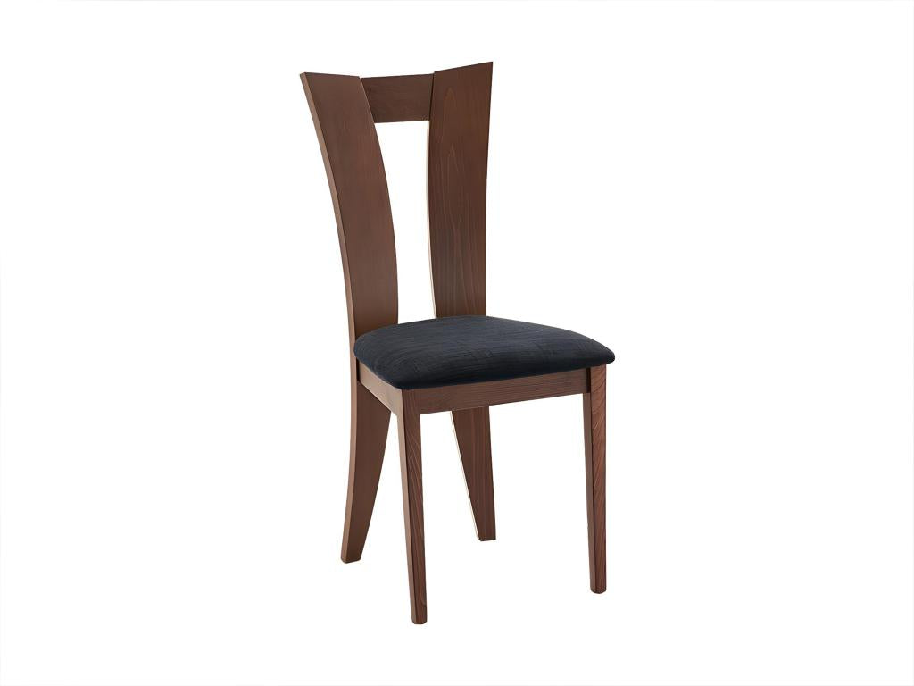 Lot de 2 chaises Boisona - Hêtre massif - Coloris Noyer et expresso SWVY78142