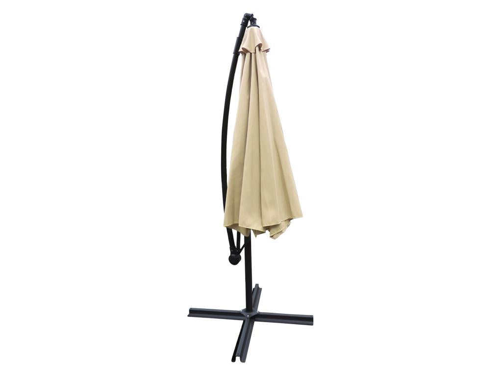 Parasol déporté Boisona rond 3m de diamètre beige housse - Boisona SJRF91783
