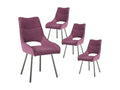Boisona - Lot de 4 Chaises Tissu Coloris Violet CYIX71071