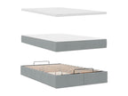 Cadre de lit Boisona et matelas gris clair 120x200 cm tissu CGAG25681