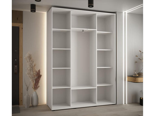ARMOIRE Boisona 8 À PORTES COULISSANTES 235.2/180/45 3 portes Blanc/Blanc/Noir WLHJ22026