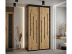 ARMOIRE Boisona 8 À PORTES COULISSANTES 235.2/140/45 2 portes Noir/Boisona/Noir JDME18544