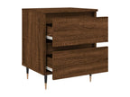 Table de chevet chêne marron 40x35x50 bois d'ingénierie YAKG43811