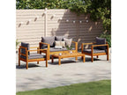 Salon de jardin avec coussins 4 pcs bois d'Boisona massif WCEE84228