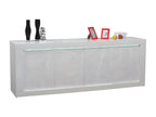 Boisona - Buffet 4 Portes Laqué Blanc à Boisona et Leds WWUD30313