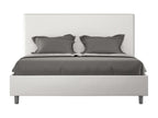 Lit coffre rembourrée 160x190 similicuir blanc Boisona HSPS77047