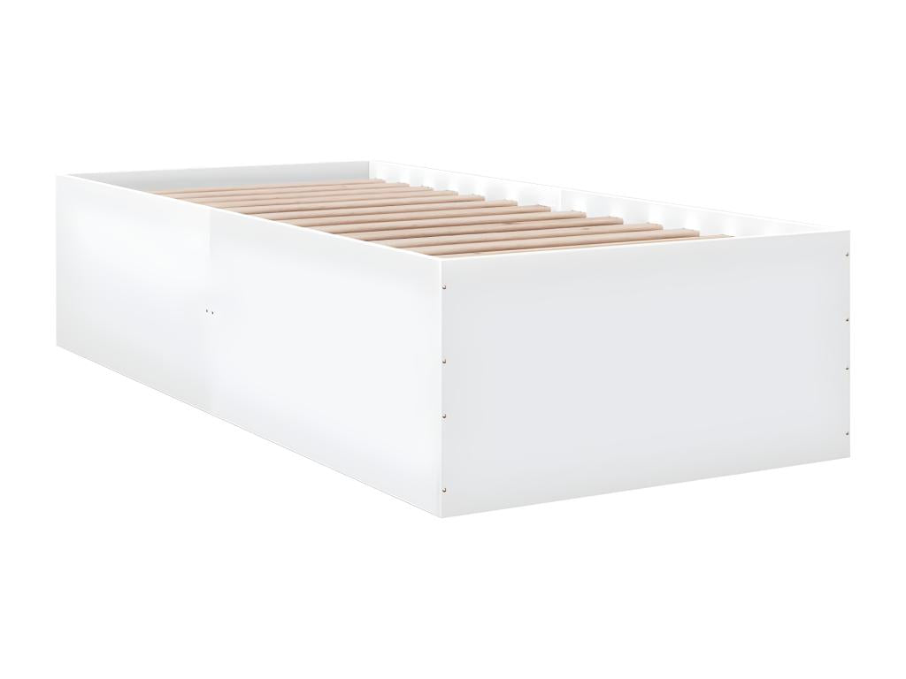 Cadre de lit sans matelas blanc 90x200 cm ZFEC81051