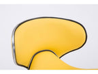 Lot de 2 Tabouret de bar - Similicuir / Boisona - Jaune - Boisona v2 BIZF67926