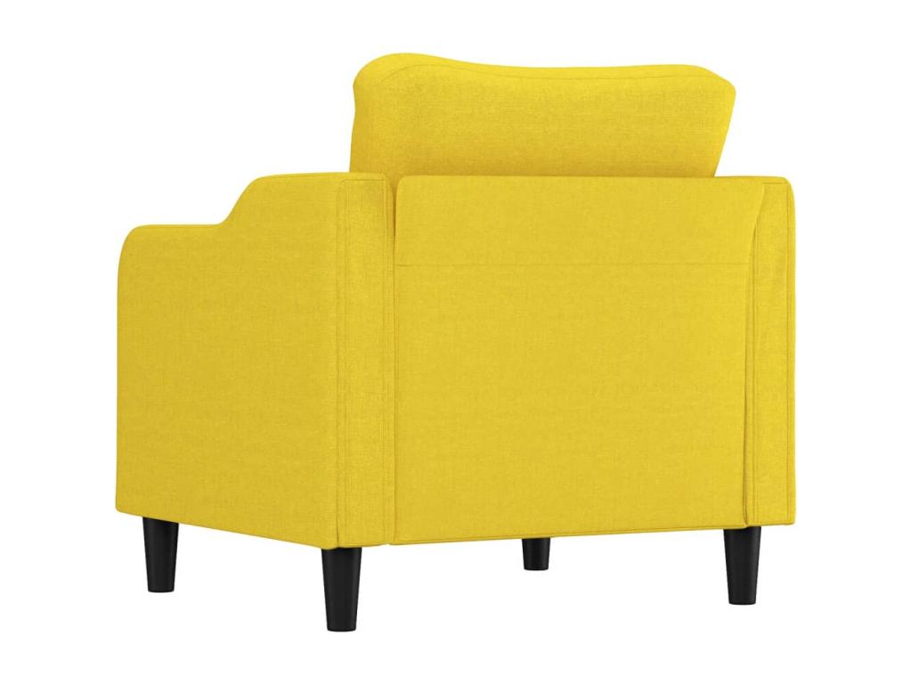 Fauteuil d'appoint en tissu jaune