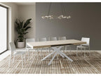 Table extensible 90x140/244 cm Boisona cachemire pieds blancs VXTQ30163